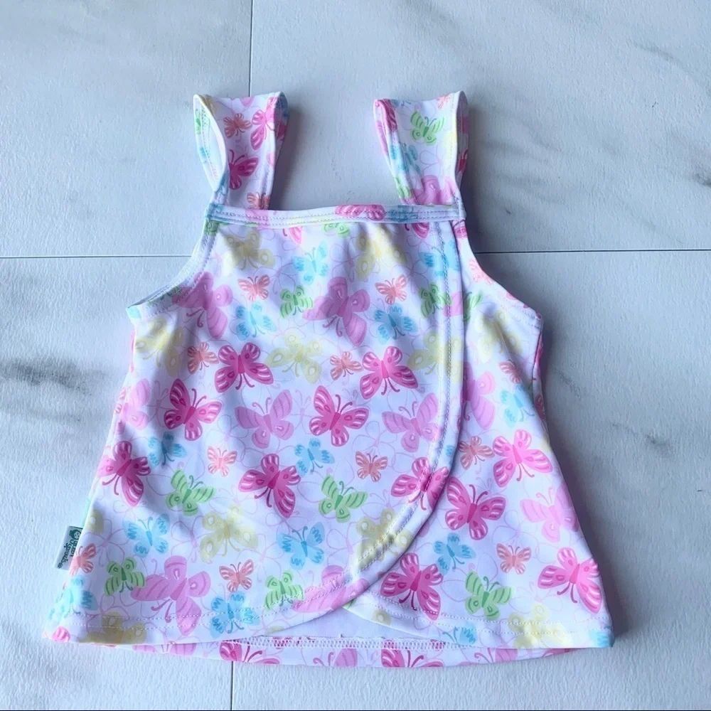 Green sprouts infant swim diaper suit floral 6 mo